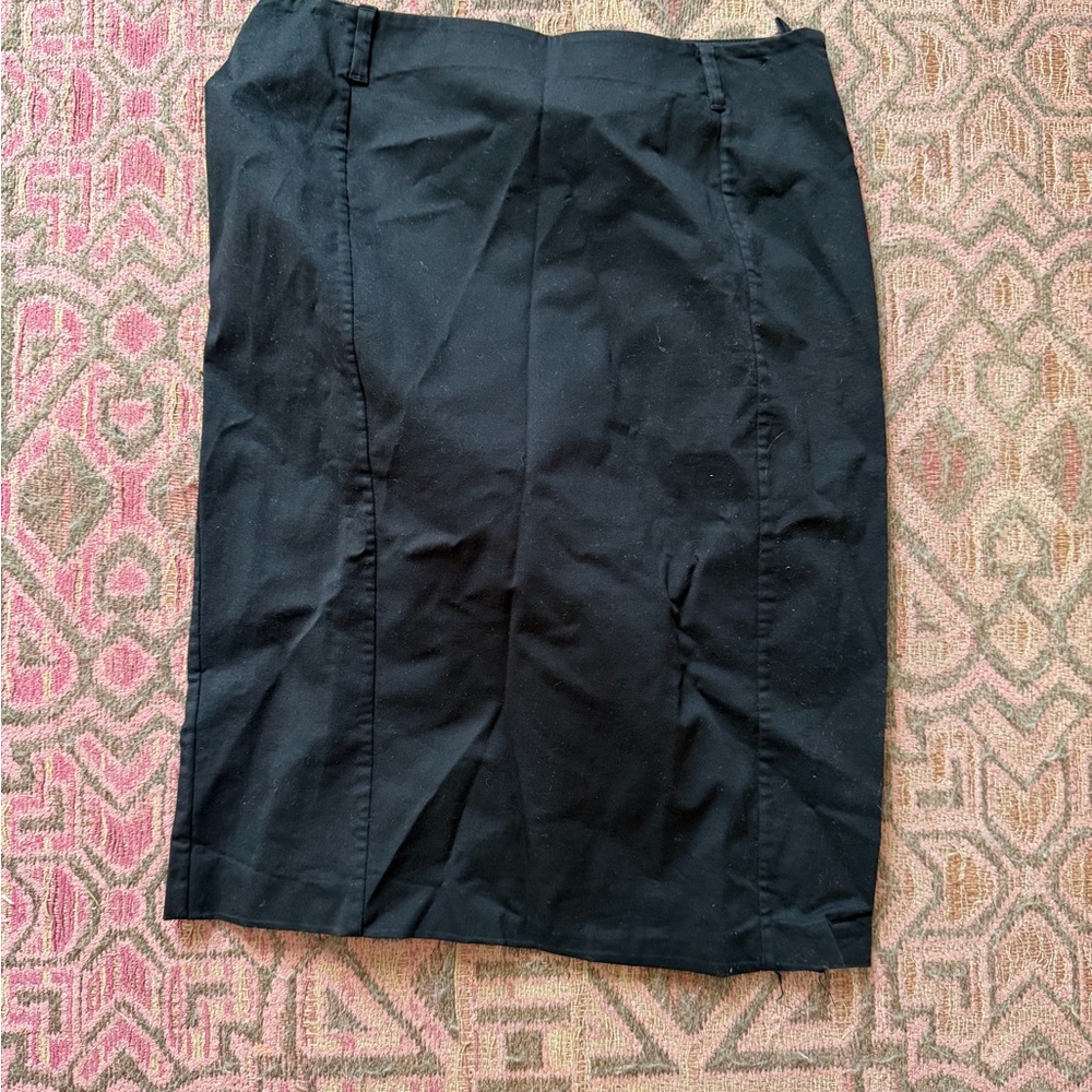 Prada Black Pencil Skirt, Tailored Knee Length